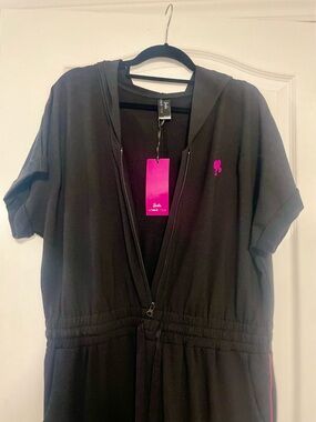 Limited Edition Smash + Tess Black Romper with Hot Pink Barbie Emblem NWT